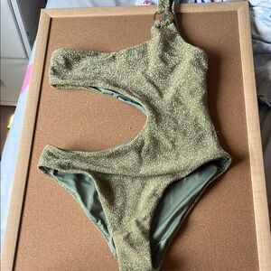 Sparkling Green Women One Piece Swimsuit